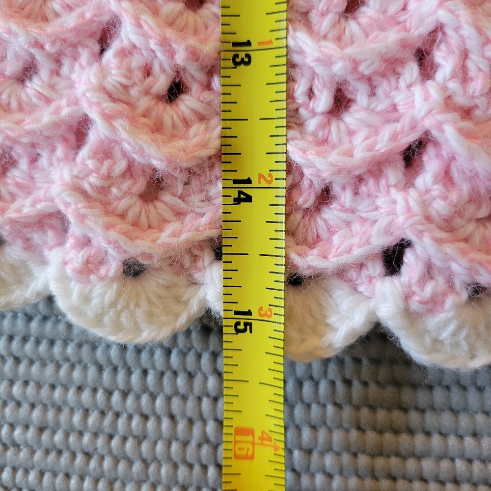 Newborn Handknitted Handmade Crochet Baby Knit Dress Hat Shoes Booties Pink - Picture 6 of 10